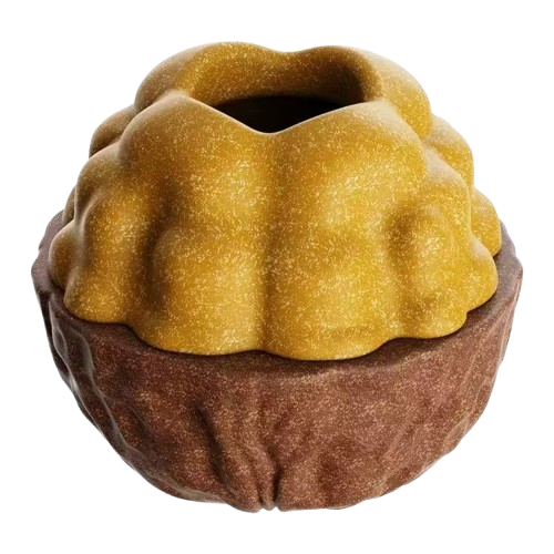 Durable Fillable Dog Chew Bone-Walnut