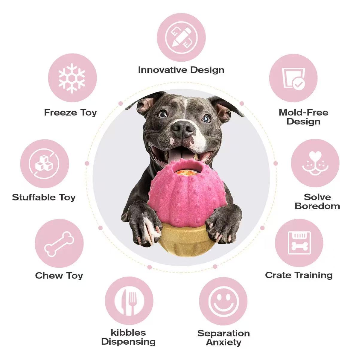 Durable Fillable Dog Chew Bone-Cactus