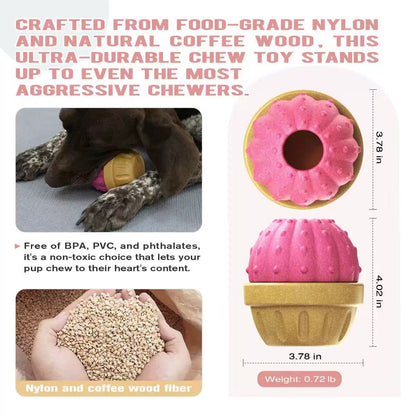 Durable Fillable Dog Chew Bone-Cactus