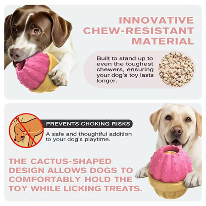 Durable Fillable Dog Chew Bone-Cactus