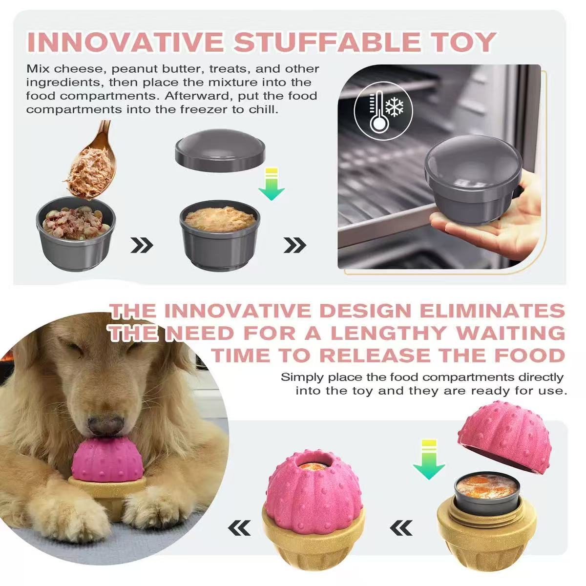 Durable Fillable Dog Chew Bone-Cactus