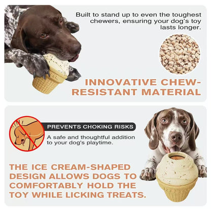 Durable Fillable Dog Chew Bone-ice cream