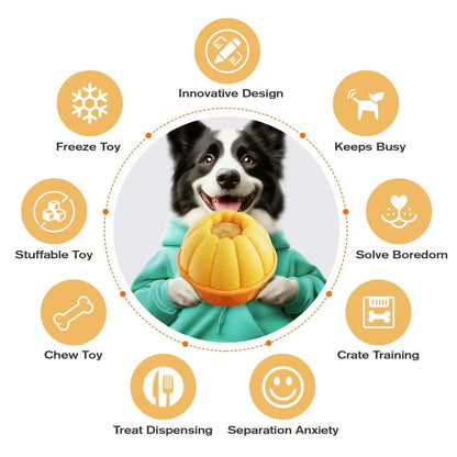 Durable Fillable Dog Chew Bone-Orange